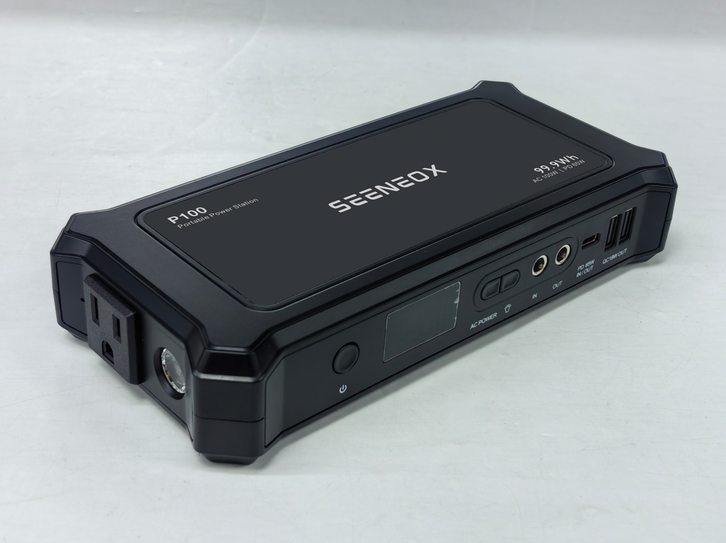 SEENEOX Portable Power Bank with AC Outlet, 100W Portable Laptop Charger, 99.9Wh High Capacity with 65W PD USB C Laptop Battery Bank