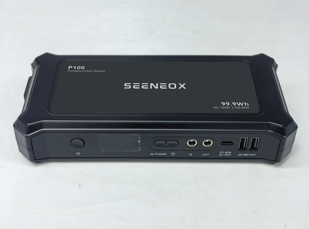 SEENEOX Portable Power Bank with AC Outlet, 100W Portable Laptop Charger, 99.9Wh High Capacity with 65W PD USB C Laptop Battery Bank